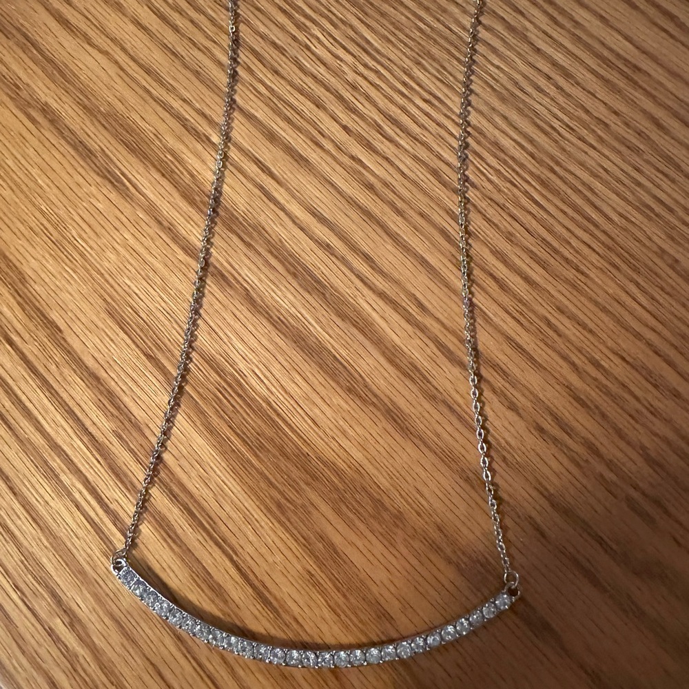 Curved Diamond Faux Necklace
